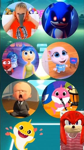Vlad and Niki, Sonic Exe, Inside Out, Talking Tom, Baby Boss, Baby Shark Tiles Hop Part 824