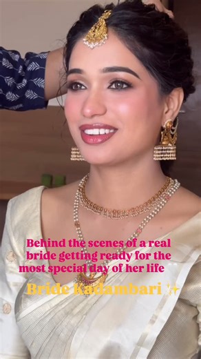 Sapna Avinash on Instagram: "Behind the scenes of a real bride getting ready for the most special day of her life 🤍 Beautiful bride Kadambari getting ready for her Engagement ✨ #makeupartist #mysore #mysoremakeupartist #makeupcourse #mysoremua"