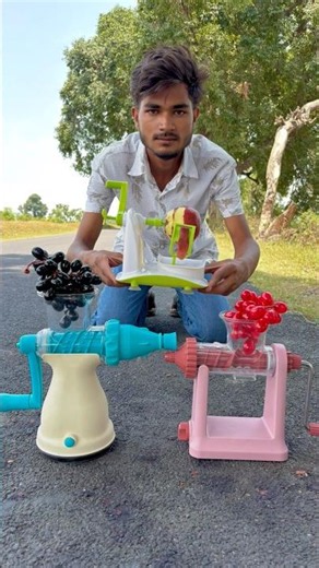 Hand Press Juices Machine And Fruit Cutter Machine 😱
