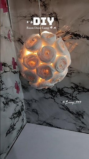 DIY Room Decor Lamp ✨💛| Aesthetic Handmade Light