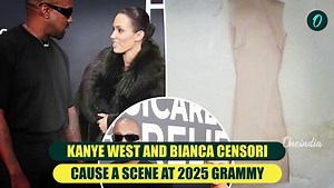 Kanye West's Wife Bianca Walks Almost Naked To Grammys 2025 | No Knickers’ Stunt Goes Viral