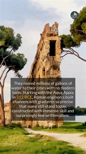 Roman engineers moved millions of gallons of water to their cities without any modern tools. #history #ancienthistory #archaeology | Earthly Wonders