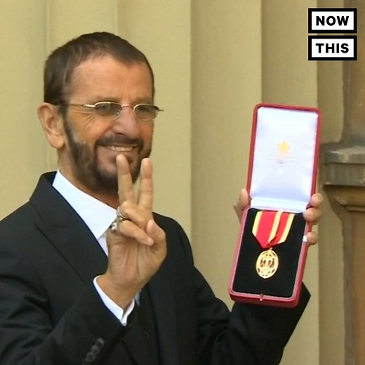 Rock and roll legend Ringo Starr was knighted by Prince William | NowThis Entertainment