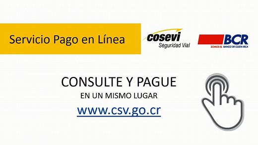 Servicio de pago en línea. https://pagos.csv.go.cr/comercio/ | COSEVI