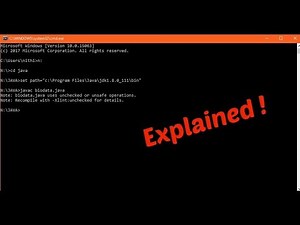 -Xlint unchecked issue solved and explained while compiling a java program in cmd.