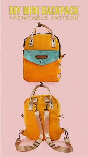 DIY Mini Backpack 🎒 #diy #sewing #backpack #backtoschool