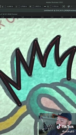 Another quick tip for you guys. Quickly curve straight paths in illustrator #graphicdesign #adobeillustrator #illustratortutorial #pentool