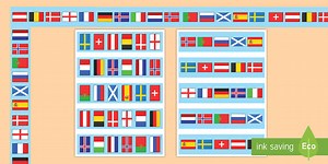 Flags Around the World Display Borders