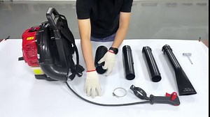 Gas Backpack Leaf Blower,76CC 4-Stroke Handheld Gasoline Back-Pack Blowers,Air Cooling,Cleaning Fallen Leaves, Snow, Debris for Garden,Street,Metal+Plastic,Red