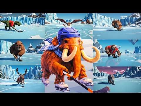 🏒🔺🦕 ABC Prehistoric Low Polygon Ice Hockey Rescue Song| Ice Crack Emergency Save ❄️🚨|Jumpy Jungle TV