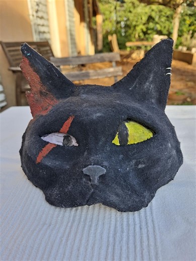 Scarred Black Cat Mask - Therian - Etsy