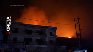 Wildfire burns out of control on Greece's island of Crete