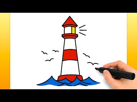 Wie Zeichnet Man Einen Leuchtturm (Einfaches Zeichen-tutorial)