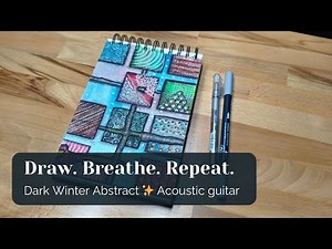 Dark Winter Abstract Zentangle Pattern | Relaxing Reverse Coloring (No Talking)