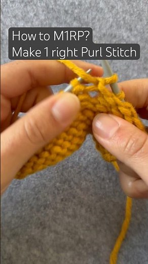 How to M1RP(make 1 right for Purl stitch) - increases your stitches #knittingstitches #shorts