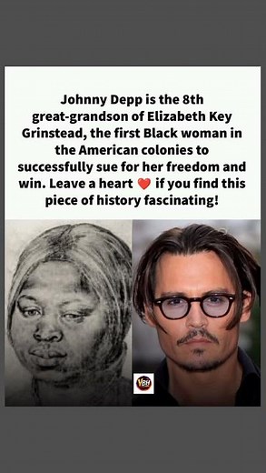 Johnny Depp descended from the first Black woman to win her freedom 👑#shorts