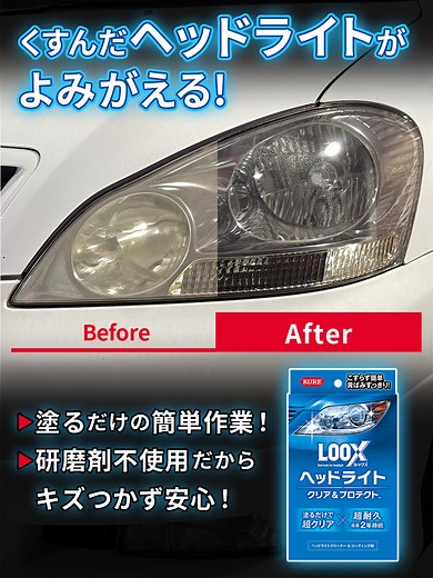 ヘッドライトの黄ばみを簡単に除去する方法