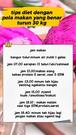 tips diet turun 30kg dengan pola makan teratur #obatherbal #obatkesehatan #hidupsehat