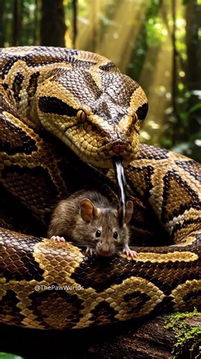Why Is This Python Not Eating The Mouse? 🐍🐭 #shorts