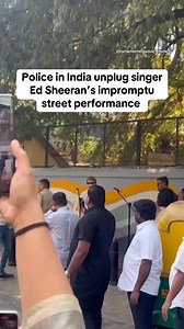 British singer-songwriter Ed Sheeran’s impromptu street performance in Bengaluru didn’t last long after police shut it down mid-song, citing a lack of permission. Sheeran is currently on a tour of India with performances in multiple cities. https://www.cbsnews.com/amp/news/ed-sheeran-busking-india-bengaluru-unplugged-police/ | CBS News