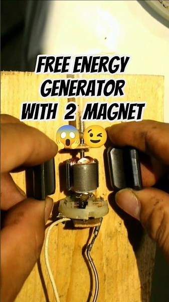 free energy generator with 2 magnet 😱 #experiment #subscribe #freeenergydevice #diy #youtubeshorts