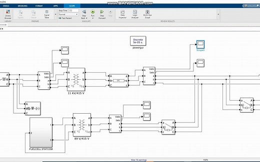 带 STATCOM 的燃料电池matlab simulink建模模型仿真