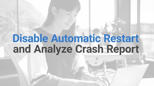 How to Analyze crash report and disable automatic restart