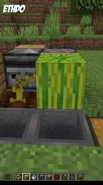 Automatic Melon or Pumpkin Farm in Minecraft