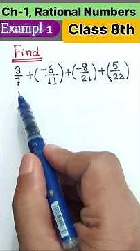 Class 8 chapter 1 Rational Number Example 1 CBSE New NCERT Maths book 2025 | #8th #shorts #trending