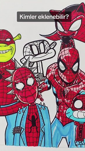 Spider Variants ;) #art #artwork #drawing #sketch #sketchbook #cizim #çizim #sanat #arte #artist #artistsoftiktok #arttok #artista #artistatiktok #drawings #drawingtutorial #drawingchallenge #doodle #crossover #variant #spiderman #spider #spiderverse #spidermanfarfromhome #spidermannowayhome #gumball #darwin #rickandmorty #sonic #snoopy #amongus #comics #disney #marvel #mcu #anime #pokemon #pikachu #simpsons #bartsimpson #samuraijack #billcipher #bomberman #atari #shrek #adventuretime #kesfet #k