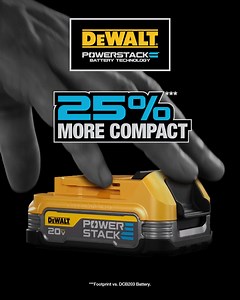 6.5K views · 211 reactions | Our most powerful**, most compact, and lightest weight battery† is now available. The DEWALT POWERSTACK™ Compact Battery is The Next Dimension in Power™. | DEWALT CANADA | Facebook