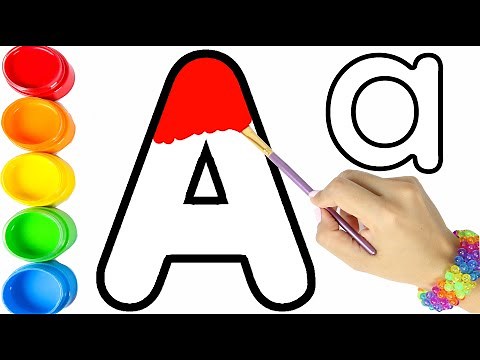 Glitter ABC coloring pages | Learn Alphabet Letters and Colors Videos for Kids and Toddlers