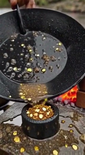 Raw Gold Discovery → Smelting → Gold Bar | #asmr #experiment #gold