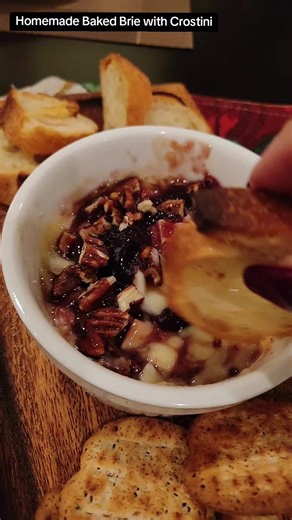 Homemade Baked Brie with Crostini Recipe