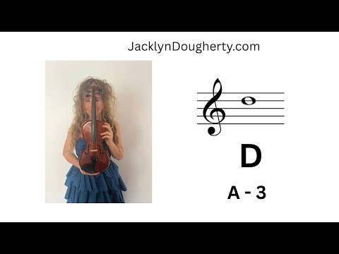 Where is D Note First Position On Violin A-3 3rd finger on the A string Jacklyn Dougherty #violin