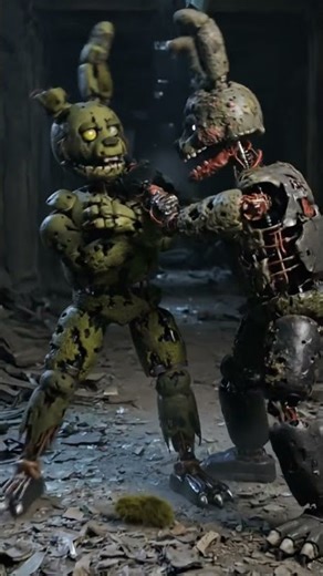 FNAF springtrap is beating up movie spring Bonnie