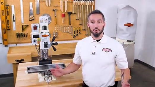 Shop Fox M1116 Variable-Speed Mill\/Drill with Digital Readout