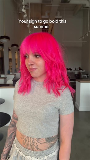 Bold Hot Pink Hair Transformation for Summer