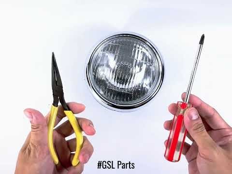 HOW TO Install GSL 5.75" Side Mount Headlight ？如何組裝5.75吋吊耳式大燈？ #custombike
