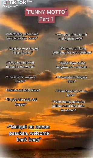 Funny Tagalog Motto Ideas for Students