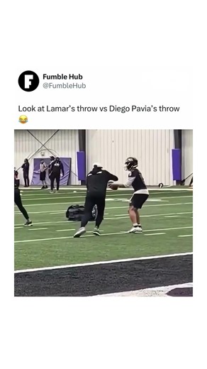 Look at Lamar's throw VS Diego Pavia's throw 😂