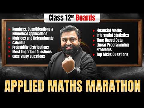 🔴LIVE : Class 12 Applied Maths Full Syllabus Marathon🔥 | CBSE Board Exams 2026 Revision