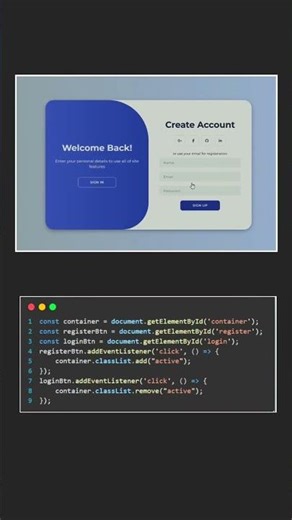 Animated Login Form using HTML, CSS and JavaScript
