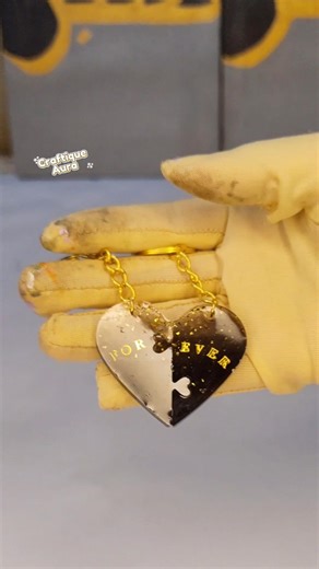 resin key ring | love shape couple key ring ❤️#shorts