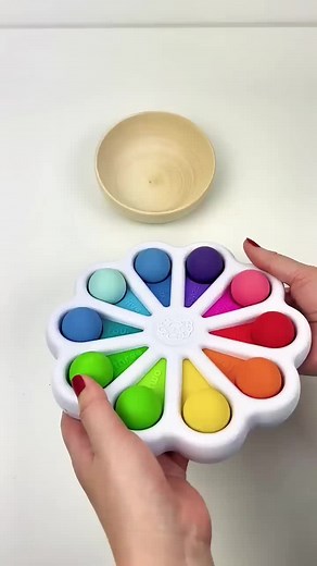 Satisfying pop it with color balls ASMR! #satisfying #coloring