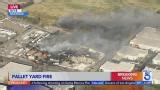 Pallet yard fire in Riverside spreads to nearby businesses