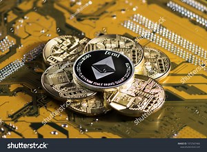 Crypto Currency Ethereum Ethereum Coin On Stock Photo 1072567466 | Shutterstock