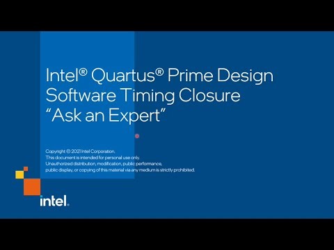 Timing Closure Ask an Expert May 25, 2022