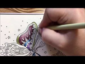 Adult Coloring Magical Dawn Walking her Butterflies part 3 of 5