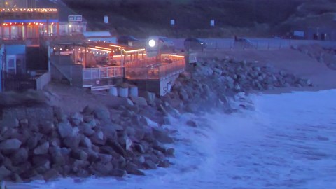 Beach complex threatened by sea as waves wash foundations, storm energy accelerates erosion
